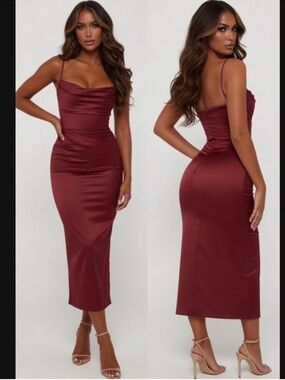 white christmas dresses House of CB Tamara Red Dress Hire Melbourne main image 0